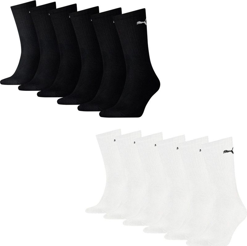 Puma - Combi - Sport Sokken - Zwart - 12-paar Voordeelverpakking