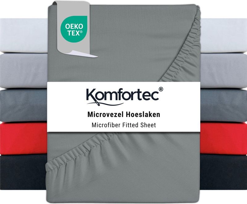 Komfortec® Hoeslaken - 180x200 - Microvezel - Zacht - Ademend