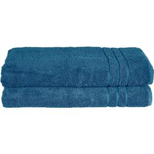 Komfortec Set van 2 saunahanddoek 70x200 cm - 100% katoen, saunahanddoek, zachte handdoek, groot, badstof - sneldrogend, petrol