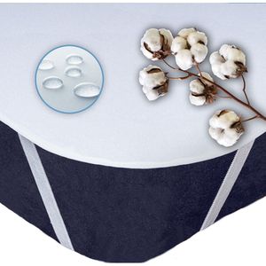 Komfortec Matrasbeschermer 90 x 200 cm van katoen, waterdicht en ademend, Oeko-Tex anti-allergie zonder scheurvorming