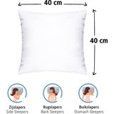 Komfortec Kussens (2 stuks set), Microvezel Binnenkussen, Vulkussen, Kussenvulling, Extra Gevuld 300 gram