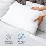 Komfortec Hoofdkussen 80x80 cm (2 stuks set), Hotelkwaliteit Slaapkussen, Hoofdkussen Slaapkamer, Wasbaar, Ergonomisch (Wit)