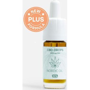 Nordic Oil© - CBD Olie 30% Plus - 10ml - Full Spectrum - 3000mg CBD, CBG, CBN, CBDa - 250 Druppels - 100% Vegan - MCT Olie - CO2 Extractie