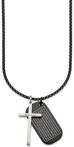 Bruno Banani Kette mit Anhänger Schmuck Geschenk Halskette Kreuz Vater Unser Venezianerkette
