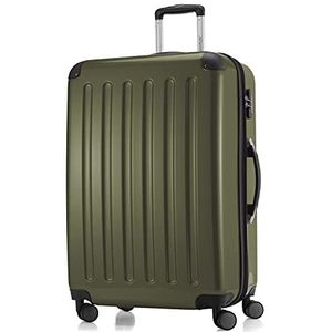 HAUPTSTADTKOFFER - Alex - koffer met harde schaal, trolley, reiskoffer, 4 dubbele wielen, uitbreiding, Avocado., 75 cm Koffer, Grote koffer