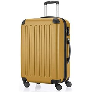 HAUPTSTADTKOFFER - Spree - harde koffer met 4 dubbele wielen, trolleykoffer, uitbreidbare reiskoffer, 65 cm, 74 liter, Herfst goud