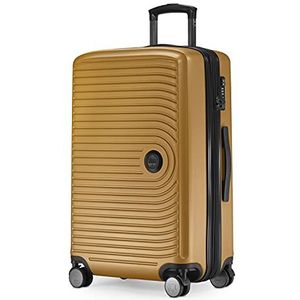 HAUPTSTADTKOFFER Mitte - Middelgrote koffer met harde schaal, TSA, 4 wielen, ruimbagage met 8 cm volumevergroting, 68 cm, 88 L, Herfst goud
