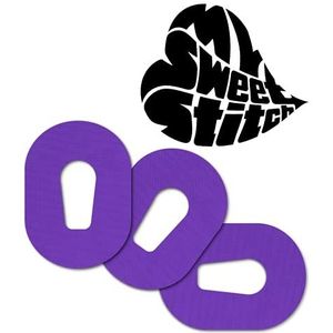 MySweetStitch | Pleister voor de Dexcom G6 Sensor | waterdicht, ademend en huidvriendelijk (10 stuk) | Made in Germany | Buiten Ø 70 x55mm | Paars