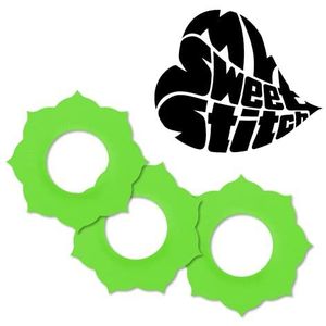 MySweetStitch | Pleister voor de Freestyle Libre 1 & 2 Sensor | waterdicht, ademend en huidvriendelijk - Mandala (10 stuk) | Made in Germany | Buiten Ø 70mm, binnen Ø 28mm | Groen