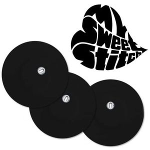 MySweetStitch | Pleister voor de Freestyle Libre 3 Sensor met VENTILATIEGAT | Waterdicht, ademend en huidvriendelijk Rond (10 stuks) | Made in Germany | Buiten Ø 65mm, binnen Ø 6mm | Zwart
