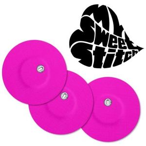 MySweetStitch | Pleister voor de Freestyle Libre 3 Sensor met VENTILATIEGAT | Waterdicht, ademend en huidvriendelijk Rond (10 stuks) | Made in Germany | Buiten Ø 65mm, binnen Ø 6mm | Roze