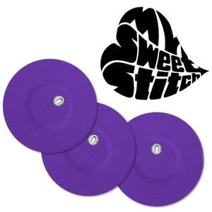 MySweetStitch | Pleister voor de Freestyle Libre 3 Sensor met VENTILATIEGAT | Waterdicht, ademend en huidvriendelijk Rond (10 stuks) | Made in Germany | Buiten Ø 65mm, binnen Ø 6mm | Paars