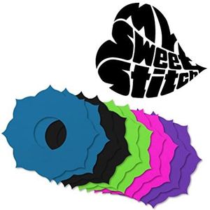 MySweetStitch | Pleister voor de Freestyle Libre 3 Sensor | Waterdicht, ademend en huidvriendelijk Rond (10 stuks) | Made in Germany | Buiten Ø 65mm, binnen Ø 20mm | Regenboog