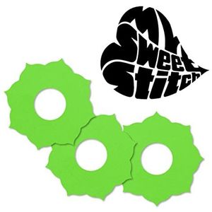 MySweetStitch | Pleister voor de Freestyle Libre 3 Sensor | Waterdicht, ademend en huidvriendelijk Rond (25 stuks) | Made in Germany | Buiten Ø 65mm, binnen Ø 20mm | Groen
