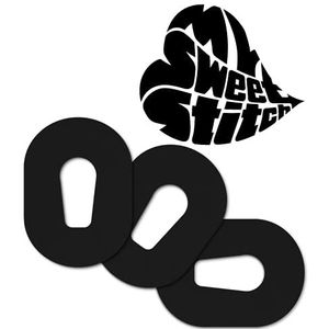 MySweetStitch | Pleister voor de Dexcom G6 Sensor | waterdicht, ademend en huidvriendelijk (25 stuk) | Made in Germany | Buiten Ø 70 x55mm | Zwart