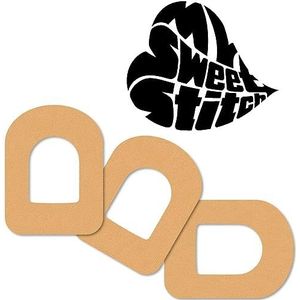 MySweetStitch | Pleister voor Omnipod | Waterdicht, ademend en huidvriendelijk Rond (25 stuks) | Made in Germany | Buiten Ø 95 x 72mm | Beige
