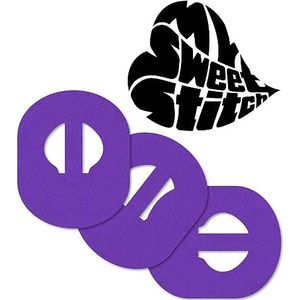 MySweetStitch | Pleister voor Elite - Guardian (10 stuks) | Made in Germany | Buiten Ø 80 x 65mm, binnen 10mm | Paars