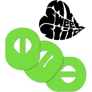 MySweetStitch | Pleister voor Elite - Guardian (25 stuks) | Made in Germany | Buiten Ø 80 x 65mm, binnen 10mm | Groen