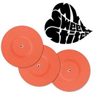 MySweetStitch | Pleister voor de Freestyle Libre 1 & 2 Sensor met VENTILATIEGAT | Waterdicht, ademend en huidvriendelijk Rond (25 stuks) | Made in Germany | Buiten Ø 65mm, binnen Ø 6mm | Koraal