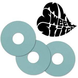 MySweetStitch | Pleister voor de Freestyle Libre 3 Sensor | waterdicht, ademend en huidvriendelijk (10 stuks) | Made in Germany | Buiten Ø 60mm, binnen Ø 20mm | Ijsblauw