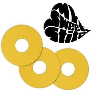 MySweetStitch | Pleister voor de Freestyle Libre 3 Sensor | waterdicht, ademend en huidvriendelijk (10 stuks) | Made in Germany | Buiten Ø 60mm, binnen Ø 20mm | Geel