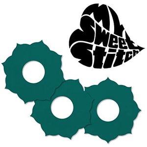 MySweetStitch | Pleister voor de Freestyle Libre 3 Sensor | Waterdicht, ademend en huidvriendelijk Rond (10 stuks) | Made in Germany | Buiten Ø 65mm, binnen Ø 20mm | Benzine