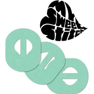 MySweetStitch | Pleister voor Elite - Guardian (25 stuks) | Made in Germany | Buiten Ø 80 x 65mm, binnen 10mm | Mint