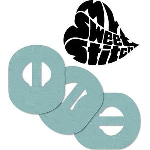 MySweetStitch | Pleister voor Elite - Guardian (25 stuks) | Made in Germany | Buiten Ø 80 x 65mm, binnen 10mm | Ijsblauw