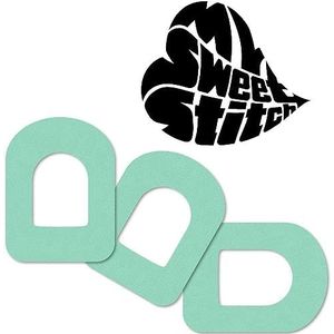 MySweetStitch | Pleister voor Omnipod | Waterdicht, ademend en huidvriendelijk Rond (25 stuks) | Made in Germany | Buiten Ø 95 x 72mm | Mint