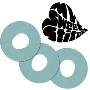 MySweetStitch | Pleister voor Dexcom G7 Sensor | Waterdicht, ademend en huidvriendelijk Rond (25 stuk) | Made in Germany | Buiten Ø 65mm | Ijsblauw