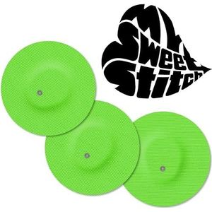 MySweetStitch | Pleister voor Dexcom G7 Sensor met VENTILATIEGAT | Waterdicht, ademend en huidvriendelijk Rond (10 stuk) | Made in Germany | Buiten Ø 65mm, binnen Ø 4mm | Groen