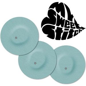 MySweetStitch | Pleister voor Dexcom G7 Sensor met VENTILATIEGAT | Waterdicht, ademend en huidvriendelijk Rond (10 stuk) | Made in Germany | Buiten Ø 65mm, binnen Ø 4mm | Ijsblauw