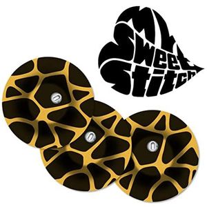 MySweetStitch | Pleister voor de Freestyle Libre 3 Sensor met VENTILATIEGAT | Waterdicht, ademend en huidvriendelijk Rond (25 stuks) | Made in Germany | Buiten Ø 65mm, binnen Ø 6mm | Savannah