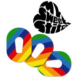 MySweetStitch | Pleister voor de Dexcom G6 Sensor | waterdicht, ademend en huidvriendelijk (25 stuk) | Made in Germany | Buiten Ø 70 x55mm | Pride