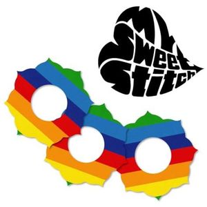 MySweetStitch | Pleister voor de Freestyle Libre 3 Sensor | Waterdicht, ademend en huidvriendelijk Rond (10 stuks) | Made in Germany | Buiten Ø 65mm, binnen Ø 20mm | Pride