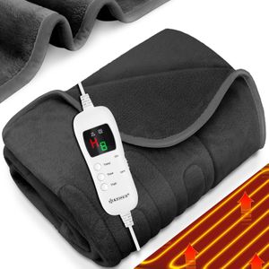 KESSER® Heizdecke aus Plüsch TÜV SÜD GS geprüft  elektrische Wärmedecke mit Timer Abschaltautomatik  Kuscheldecke  9 Temperaturstufen  waschbar bis 40°C  Digitalanzeige