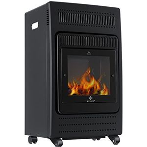 KESSER - Gaskachel - Zwart - 3400 Watt - Inclusief Gasdrukregelaar en Gasslang