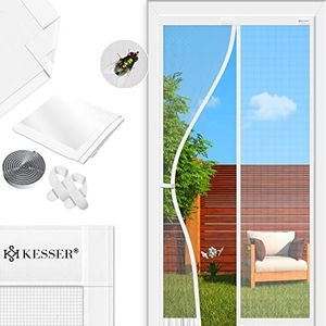 KESSER® Magnetisch vliegengordijn deurinsectenhor 100x220 cm magnetisch deurgordijn beschermend scherm incl. zelfklevende bevestiging voor balkondeur terrasdeur kelderdeur montage zonder boren