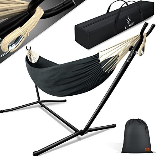 KESSER® Hängematte LAKE mit Gestell Doppelhängematte für 2 Personen-Stabiler Rahmen 200kg Belastbarkeit Indoor & Outdoor XXL Hängesessel Doppel Mehrpersonen Garten Pool Balkon Terrasse