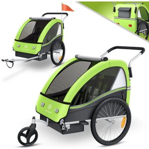 Kesser - Kinderanhänger Fahrradanhänger Sport-RX 2 in 1 Joggerfunktion Kinderfahrradanhänger + 5-Punkt Sicherheitsgurt 360°-Vorderrad Jogger Buggy