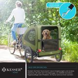 KESSER® Hundeanhänger Boxer 2-in-1 Hundebuggy Fahrradanhänger groß ca. 250L Volumen - Inkl. Fahne und Tasche - 600D Oxford Canvas, Klappbar SmartSpace Concept, maximale Belastbarkeit: 45kg