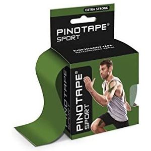 Pinotape Sport Tape - olijf - 5 cm x 5 m - waterdichte kinesiotape - extra sterke grip - latexvrij - zeer goede huidverdraagzaamheid