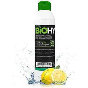 BiOHY Reinigingsmiddel voor zuigwissers (250ml Fles) | 1:200 concentraat voor alle nat- droogzuigers | ideaal voor tegels, PVC, parket, laminaat & tapijt | ecologisch (Saugwischer)