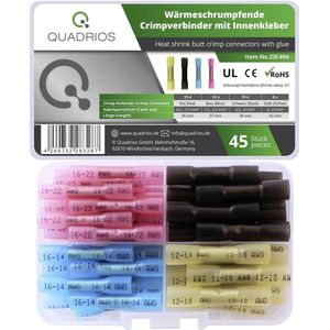 Quadrios 23C494 Stootverbinder 0.5 mm² 6 mm² Rood, Blauw, Zwart, Geel 45 stuk(s)