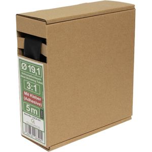 Quadrios 23CA181 Krimpkous met lijm Zwart 19.1 mm Krimpverhouding:3:1 5 m