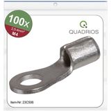 Quadrios 23C506 Ringkabelschoen Dwarsdoorsnede (max.): 4 mm² Gat diameter: 4.3 mm Ongeïsoleerd 100 stuk(s)