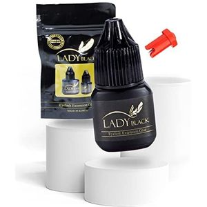 Wimperlijm Sky Lijm voor wimperverlenging | Professioneel | Ultra Sterk Houdbaar | Lang Houdbaar | SKY Glue Wimperlijm | Wimperverlenging Lijm | Lady Zwart | 5ml