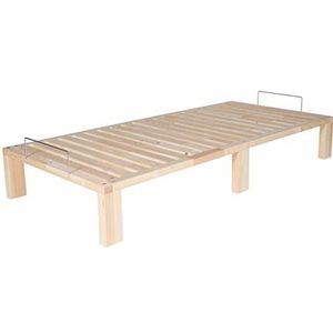 Gigapur Massief grenen houten bed G56, natuurlijk, incl. lattenbodem en matrasbeugels, ligoppervlak 100x200cm (11333)