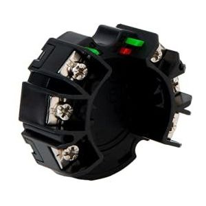 ES-2T(R) omkeerbare schakelaar/knop/schakelrooster 2 geba Europees gepatenteerd systeem zwart/groen/rood