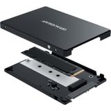 Graugear - G-CV-M2T25 - M.2 NGFF SSD naar 2,5" SATA Converter - Aluminium - 7 mm